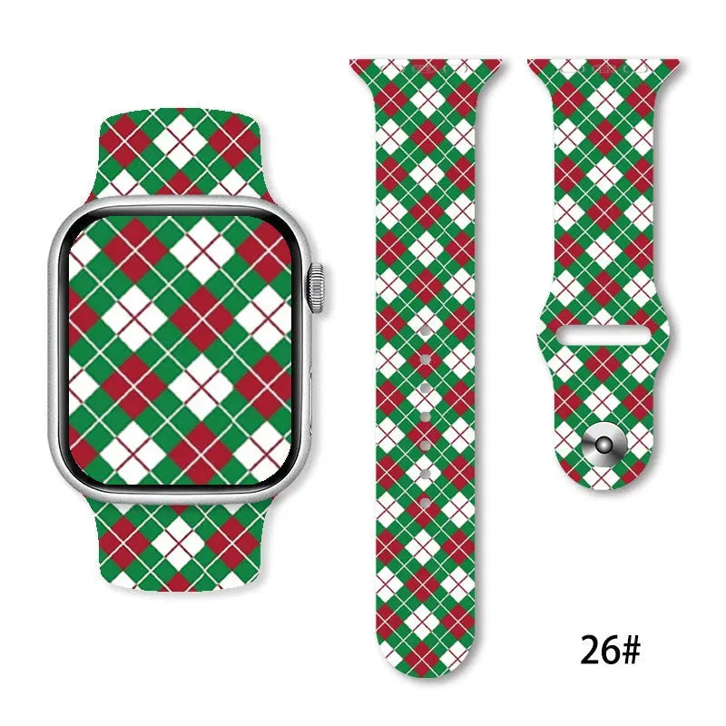 Christmas Silicone Strap Printing Suitable - Bellarte Enchanté Christmas Silicone Strap Printing Suitable